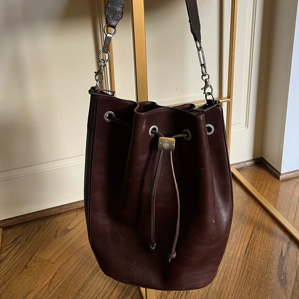 Mark Cross bucket/hobo leather handbag